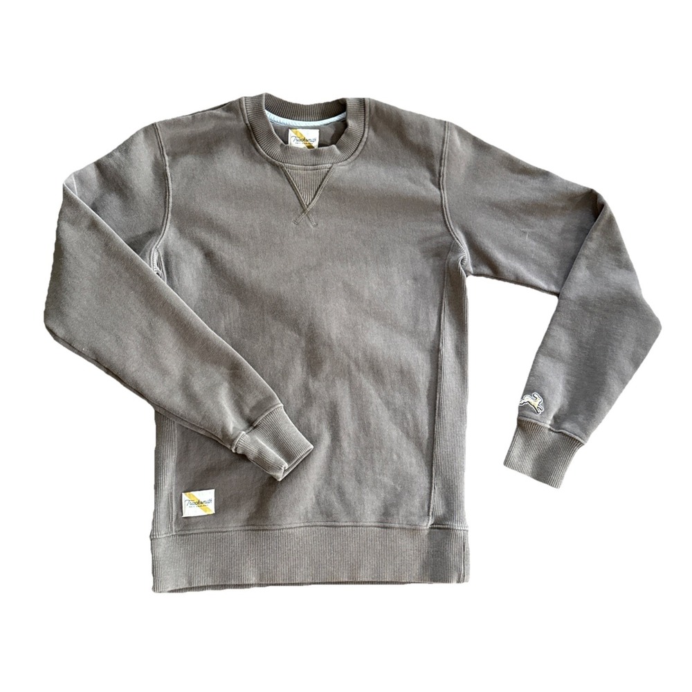 Tracksmith Trackhouse Crew Sweatshirt Men XS Brown Crewneck Running Pullover
